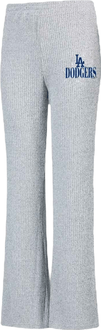 Women's Gray Los Angeles Dodgers Juniper Rib Knit Flare Sleep Pants