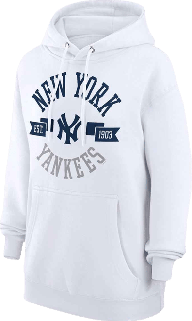 Women's White New York Yankees City Graphic Pullover Hoodie