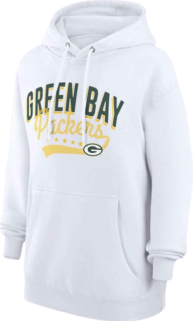 Women's White Green Bay Packers Filigree Logo Pullover Hoodie
