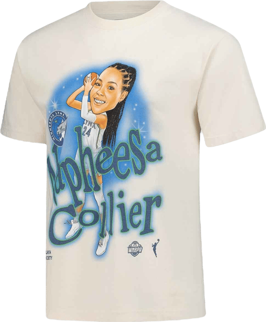 Men's and Women's Napheesa Collier Oatmeal Minnesota Lynx Sketch T-Shirt