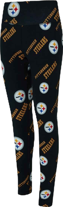 Women's Black Pittsburgh Steelers Mosaic Allover Print Leggings