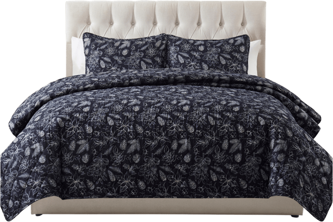 Merry Sketched 3-Pc. Quilt Set, King