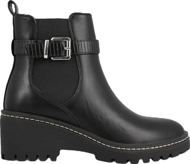 Women's Elis Wedge Heel Buckled Ankle Booties