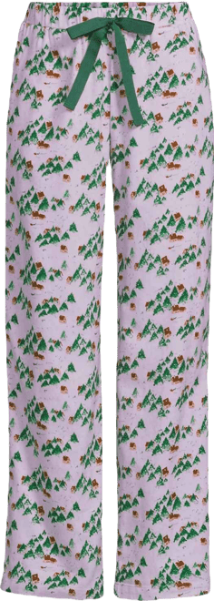 Women's Flannel Wide Leg Sleep Pants