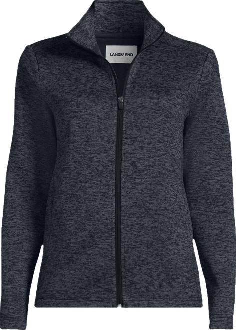 Women's Sweater Fleece Zip Front Jacket