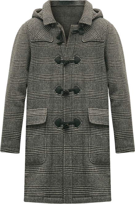 [新品] OVERCOAT Speckled Wool Duffle Coat Wool Glen Plaid Duffle Coat