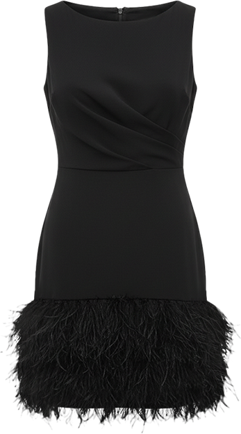 Donna Morgan Feather Trim Mini Dress | Bloomingdale's Women