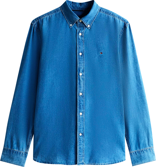 Men's Regular-Fit Cotton Chambray Shirt