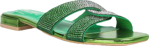 Women's Rum Cake Cross Strap Rhinestone Sandals