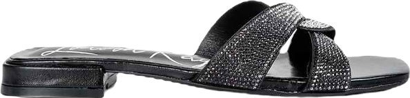 Women's Rum Cake Cross Strap Rhinestone Sandals