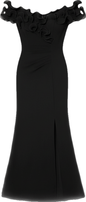 Petite Ruffled Sweetheart-Neck Fit & Flare Gown