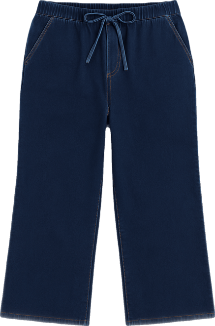 Plus Size High-Rise Pull-On Wide-Leg Jeans, Macy's Exclusive