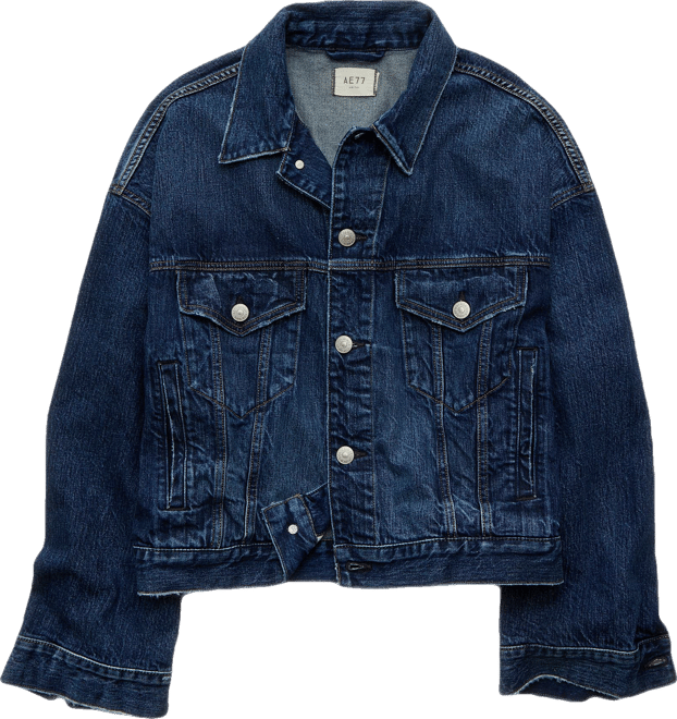 AE77 Premium Oversized Denim Jacket | American Eagle