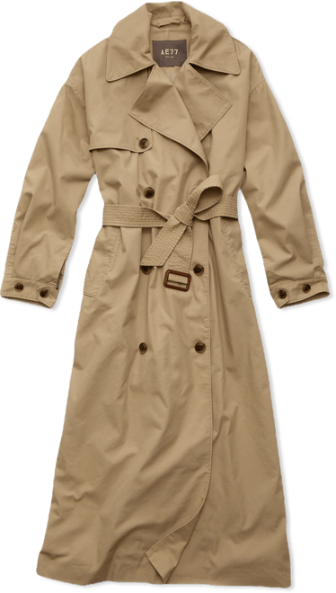AE77 Premium Dolman Trench Coat | American Eagle