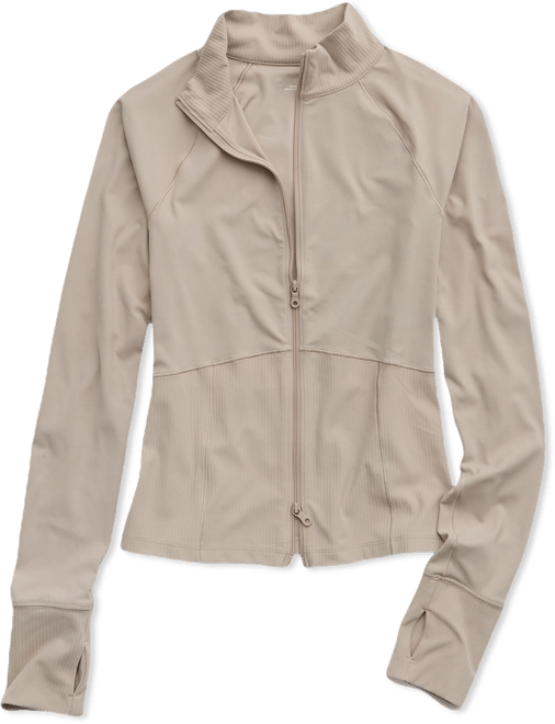 OFFLINE By Aerie Real Me Long Sleeve Mock Neck Full Zip | OFFLINE