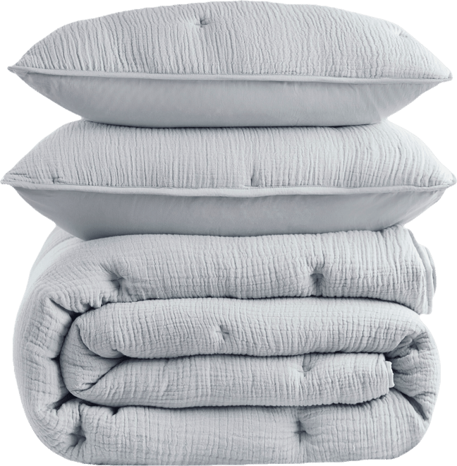 Breeze Cotton Embroidered 3-Pc. Quilt Set, King