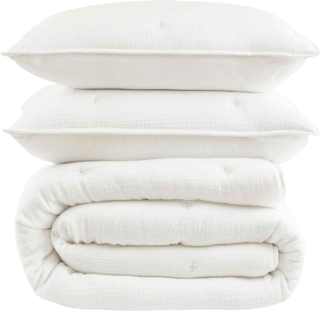 Breeze Cotton Embroidered 3-Pc. Quilt Set, Full/Queen