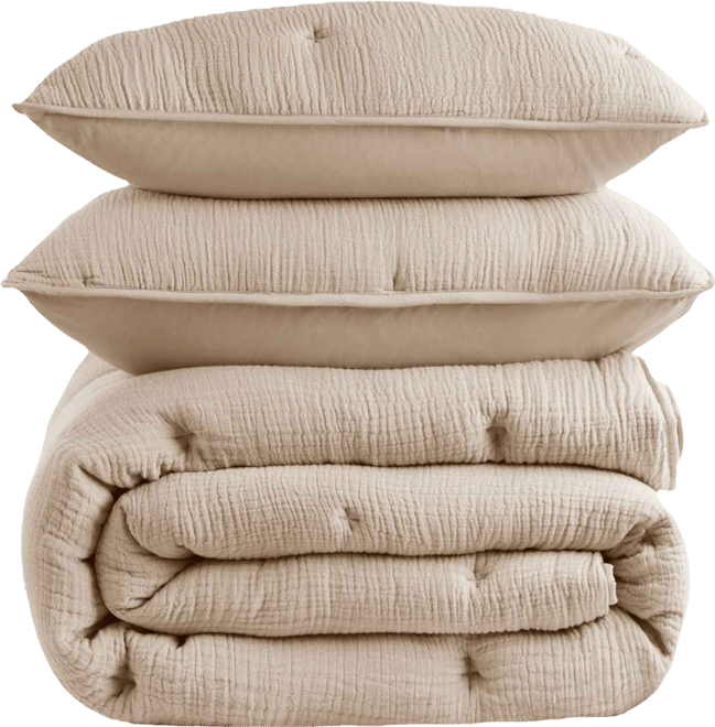 Breeze Cotton Embroidered 3-Pc. Quilt Set, Full/Queen