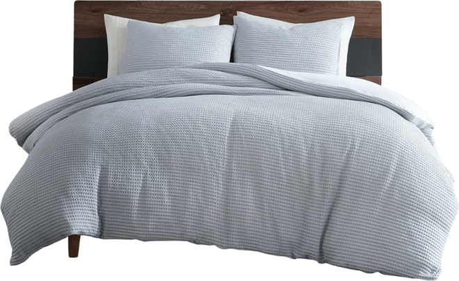 Solid Waffle 3-Pc. Duvet Cover Set, Full/Queen