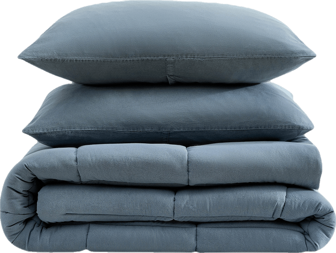 Solid Washed 5-Pc. Comforter Set, King