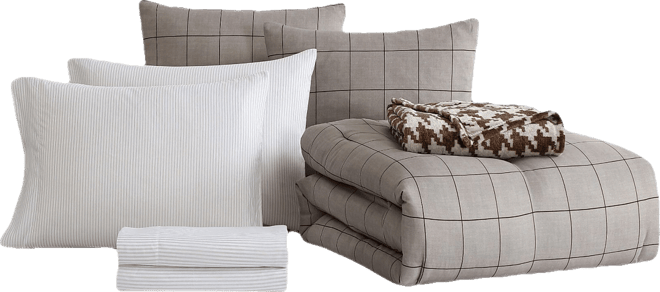 Holden Grid 8-Pc. Comforter Set, King