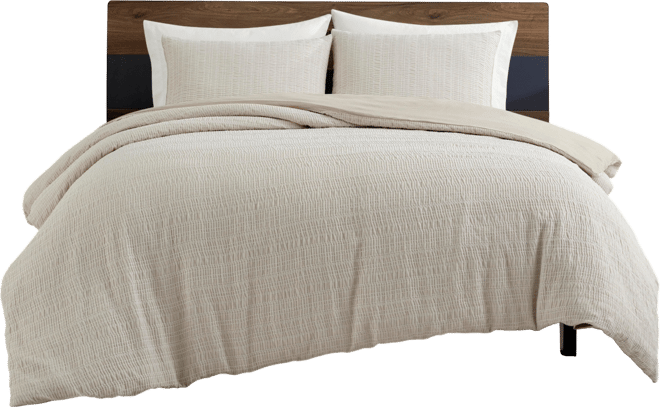 Stitched Gauze Jacquard 3-Pc. Comforter Set, King