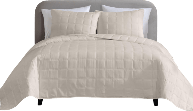 Solid Stonewashed 3-Pc. Quilt Set, King