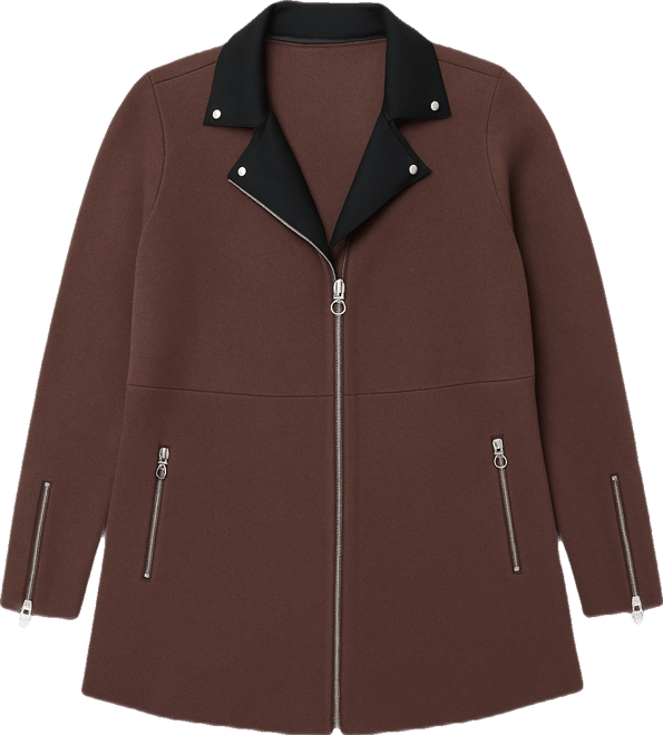 Plus Size Black Label Collared Sweater Jacket