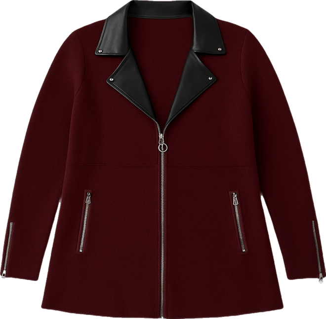 Plus Size Black Label Collared Sweater Jacket