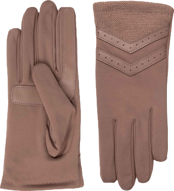 Women's Rib-Knit Fleece-Lined Gloves