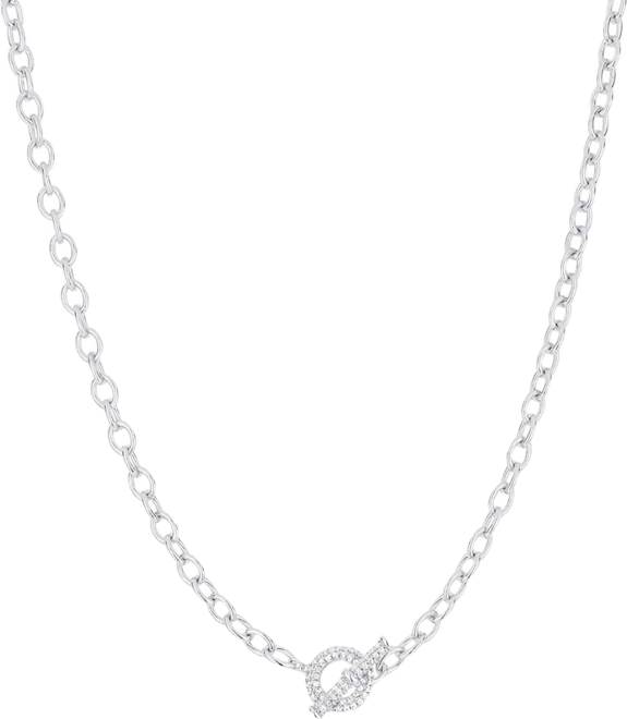 Cubic Zirconia Toggle Necklace