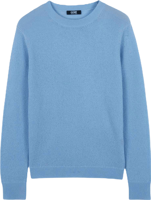 Women's Ajour-Knit Cashmere Crewneck Sweater