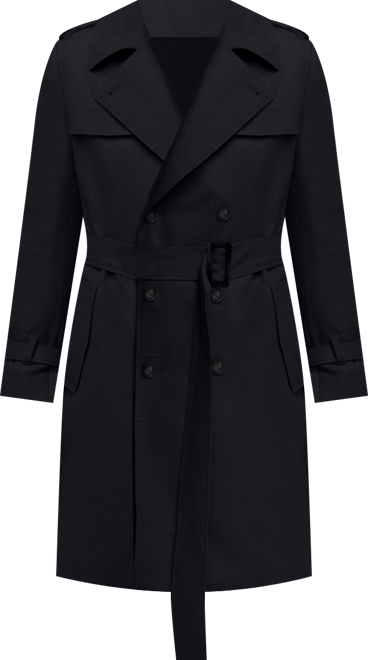 Women's Double Breasted Cashmere Trench Coat