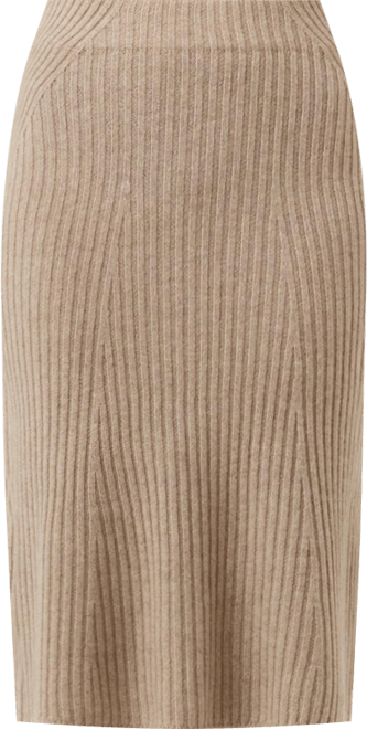 Women's Cashmere Midi Flared Skirt