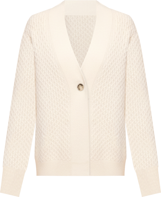 Women's Textured One Button-Front Cashmere Cardigan