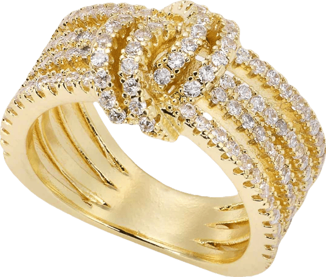 Pave Knotted Multi-Row Band Ring, Macy's Exclusive