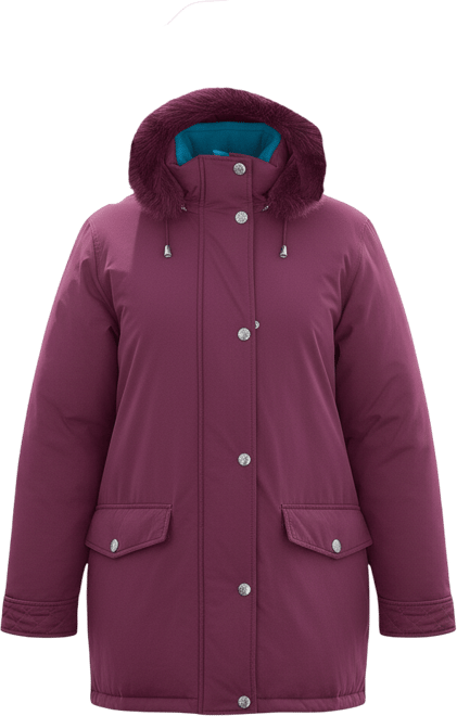 Plus Size Faux Fur Down Parka Coat