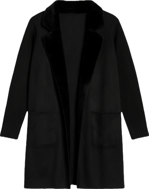 Plus Size Black Label-Trim Cardigan Sweater