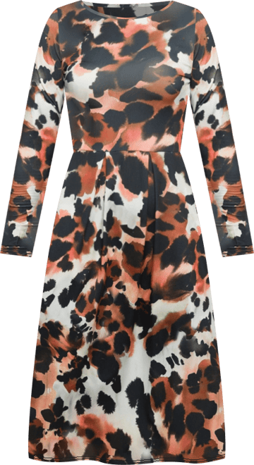 Women's Long Sleeve Midi Dress