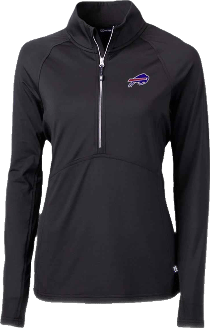 Women's Black Buffalo Bills Adapt Eco Knit Half-Zip Pullover Sweatshirt