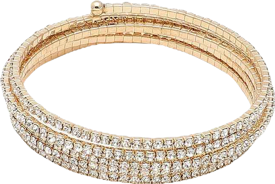 Women's Gold Embellished Swirl Bracelet