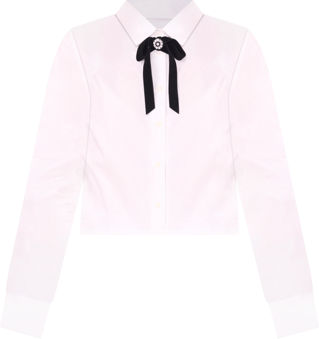 Women's Long Sleeves Bow Top