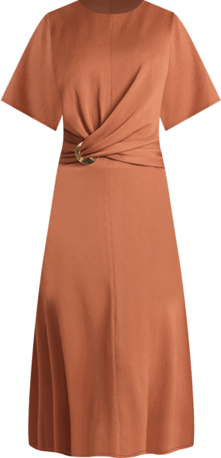Women's Waist Detail Midi Dress