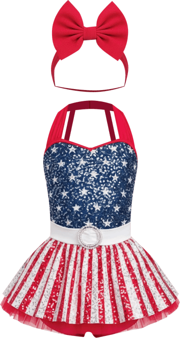 Retro Americana Sequin Halter Dress | Weissman