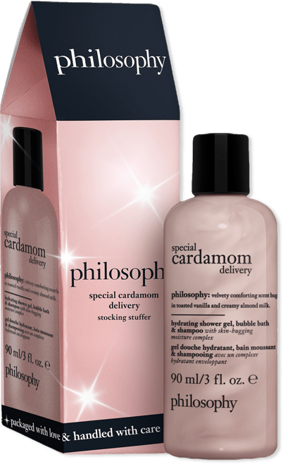 Special Cardamom Delivery Hydrating Shower Gel, Bubble Bath, & Shampoo Stocking Stuffer, 3 oz.