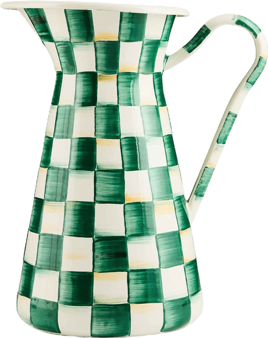 Emerald Check Large Practical Pitcher