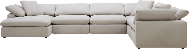Fog 6-Pc. Fabric Chaise Sectional Sofa Set