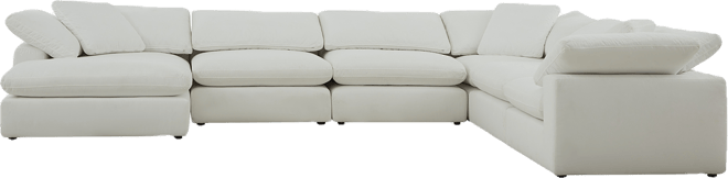 Fog 6-Pc. Fabric Chaise Sectional Sofa Set