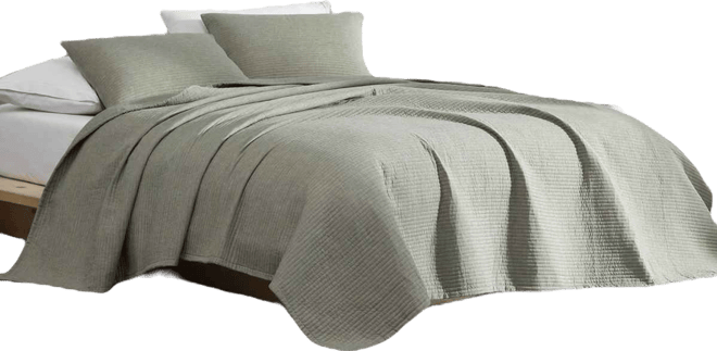 Closeout!  Mini Channel Stitch Solid 3-Pc. Quilt Set, Queen