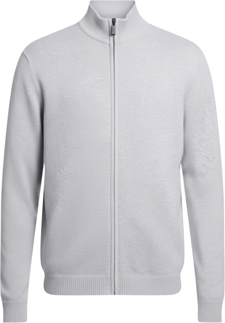 Men's Full Zip Mock Neck Sweater